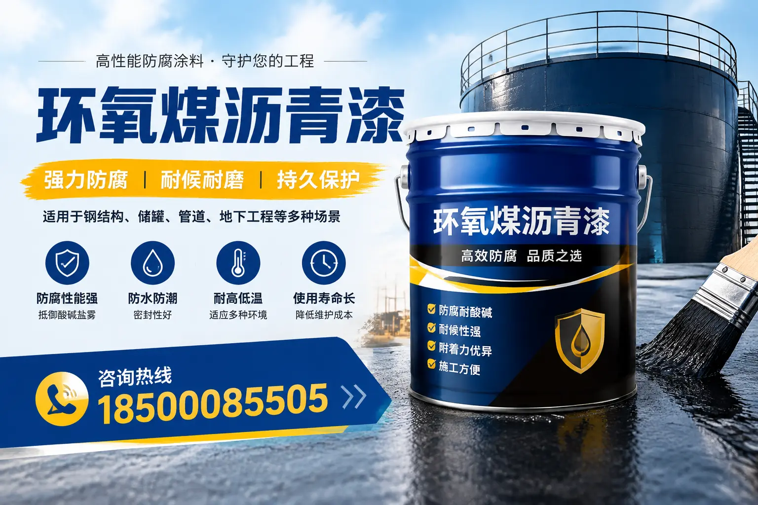 环氧煤沥青漆在工业中的应用,白城企业的选择